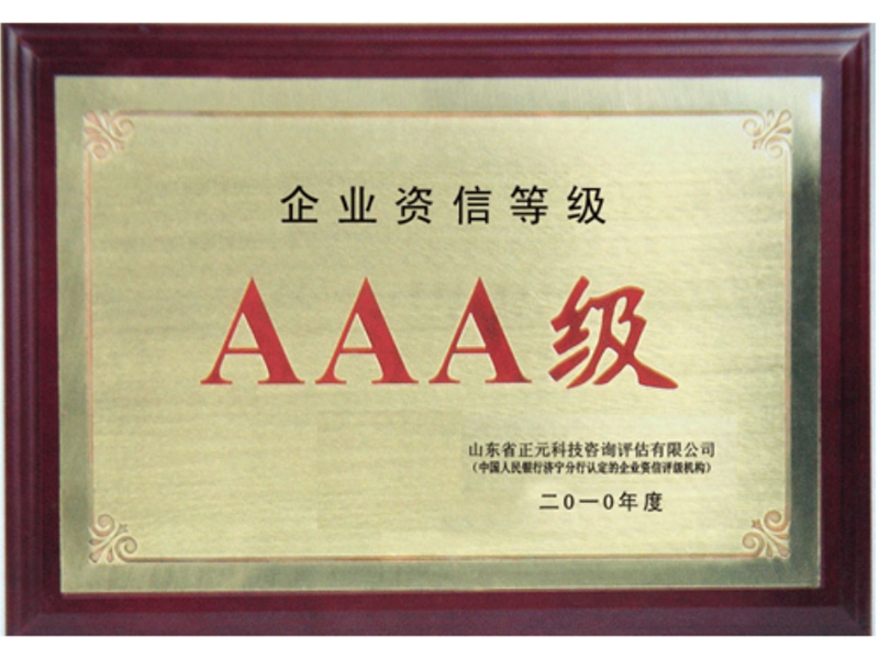 企業(yè)AAA資信等級